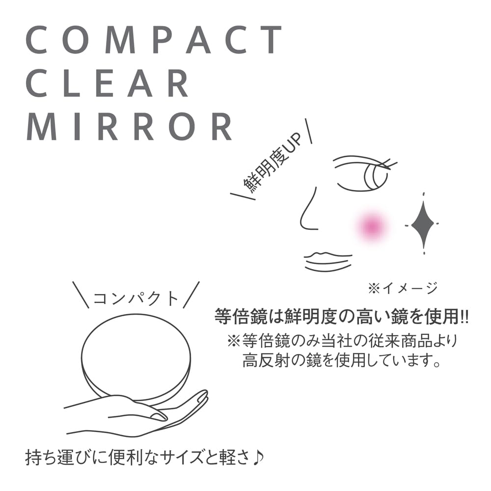 Amazon.co.jp: 【フラワーリング】FLOWERING コンパクトクリアミラー